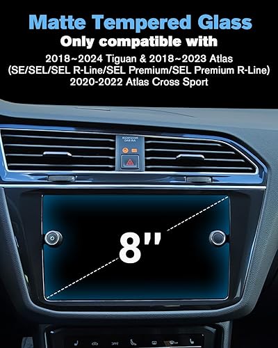 Miniatura 2 de Para vidrio templado antideslumbrante mate 2018 2019 2020 2021 2022 2023 2024 Tiguan y 2018 2019 2020 2021 2022 2023 Atlas y 2020 2021 2022 2023