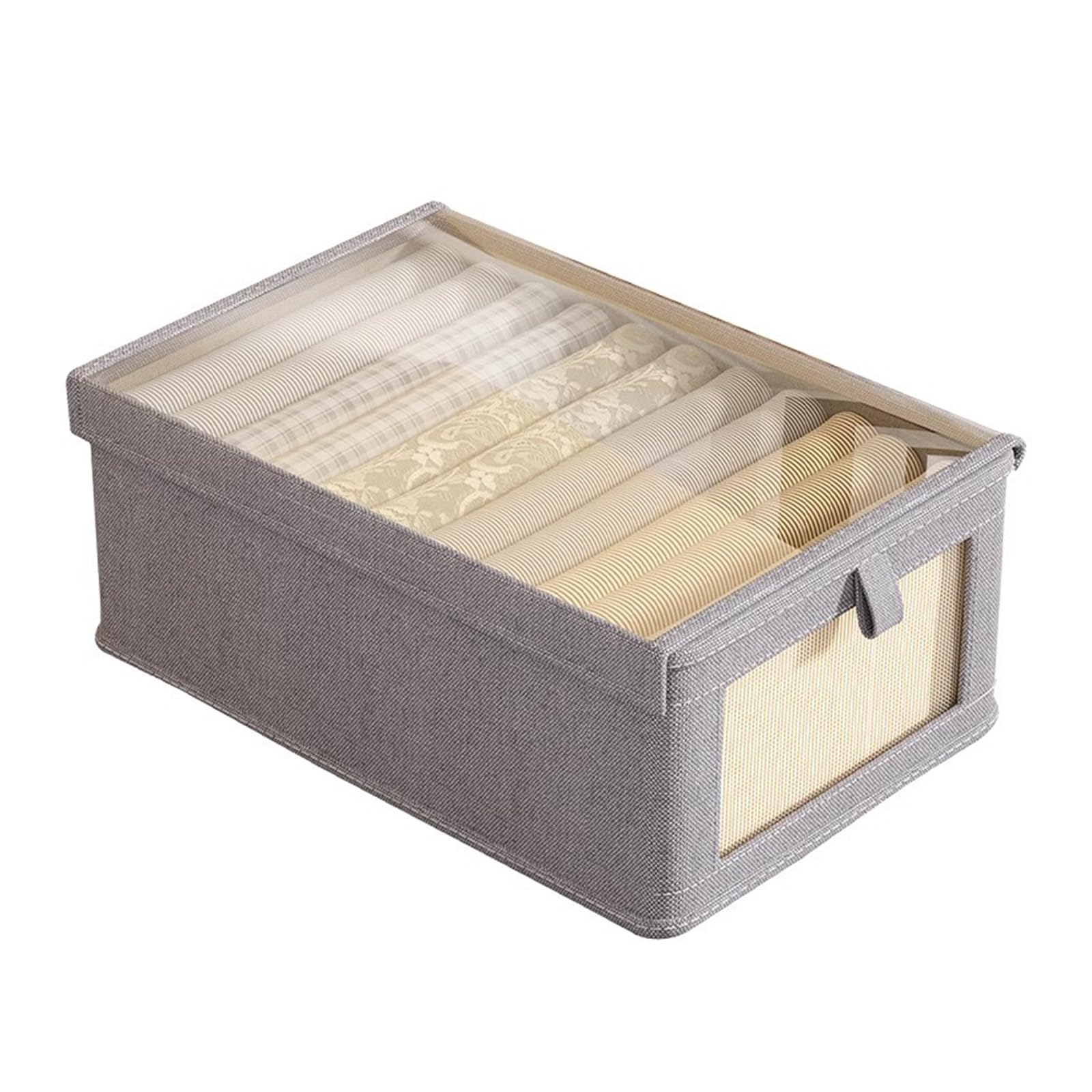 MPGRFJC Foldable Storage Basket,Clear Closet Storage Box