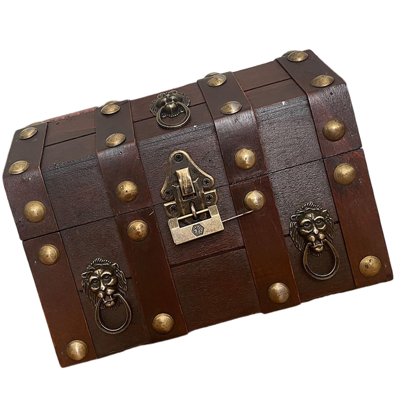 carotoe Antique Styles Wooden Storage Box with and Lid for Jewelry and Keepsakes Decorative Treasure Chests Home Decoration Antique Jewelry Storage Box