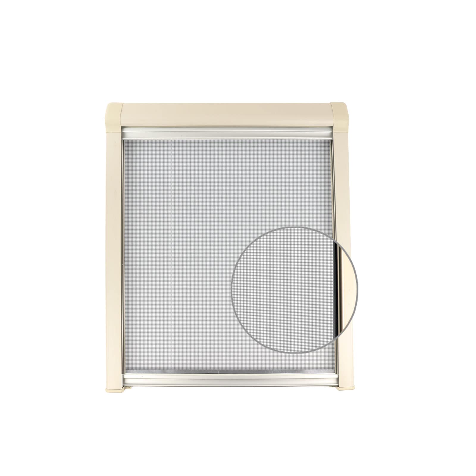 Store occultant à cassette - Différentes tailles - Ivoire ou gris - Protection contre les insectes - Occultant - Pour fenêtres sans cadre, caravane, camping-car, camping (ivoire, 100 x 65 cm)