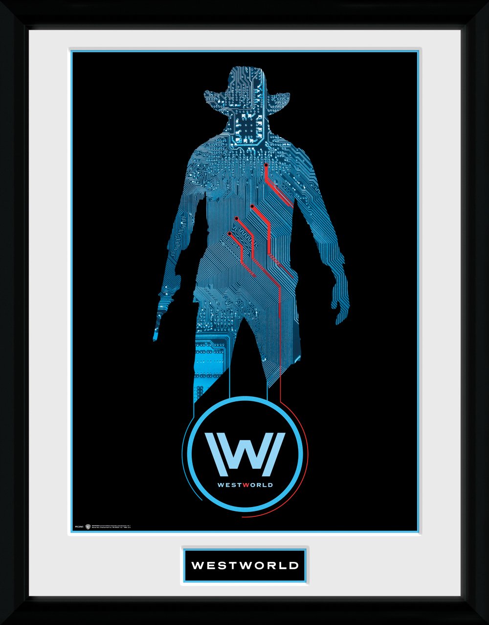 GB eye LTD, Westworld, Silhouette, Framed Print 30x40cm, Wood, Various,