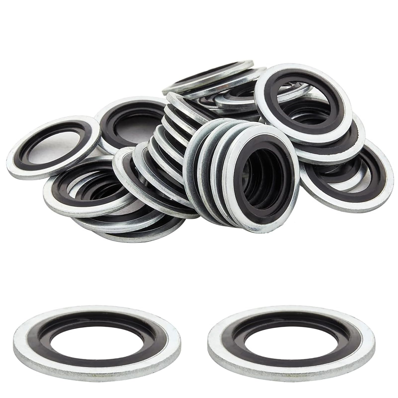Joints de bouchon de vidange d'huile, Lot de 20 vis de vidange | d'huile bague d'étanchéité, OEM 110265505R, 6079970345, 8200641648, 3121867, 7700266044 for Captur Clio Laguna Megane Espace