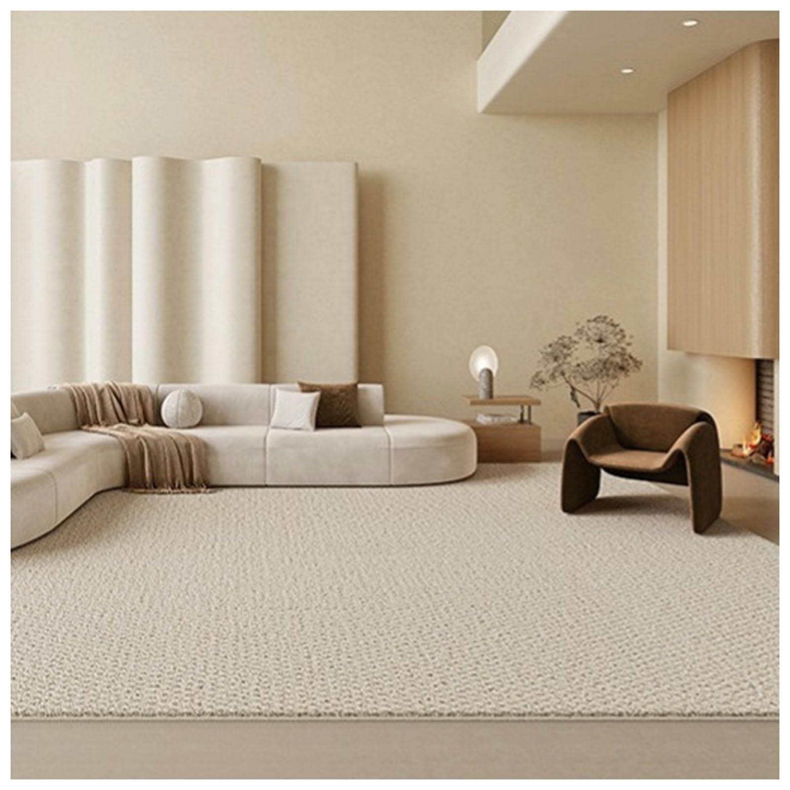 Tapis en sisal lavable grand passage antidérapant pour salon et patio
