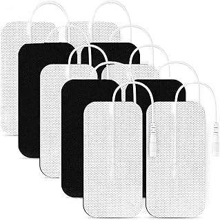 10PCS TENS Unit Replacement Pads 2x4, Reusable Electrodes for Muscle Stimulator Machine, Compatible with AUVON TENS, TENS 7000, Etekcity Tens Unit