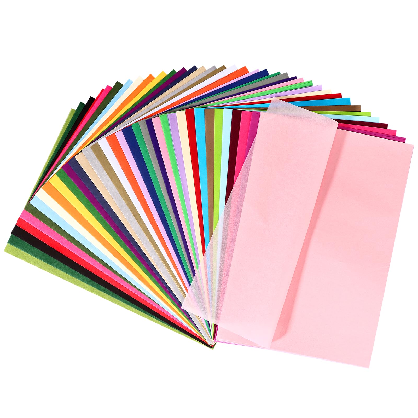 360 Feuilles de Soie 36 Couleurs A4 17 g/m² pour Emballage, Bricolage, Noël, Anniversaire, Mariage et Décoration