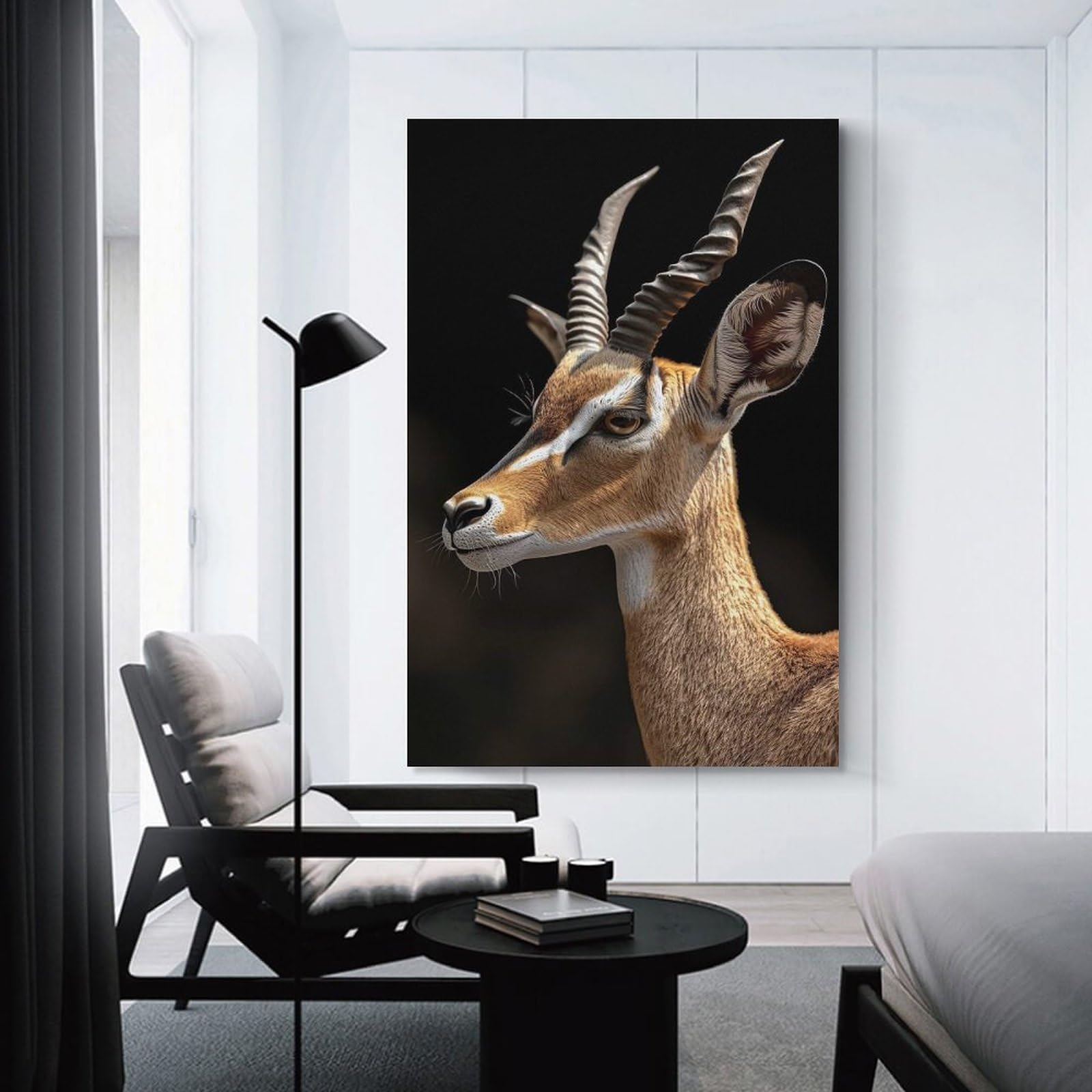 Junmoney Antelope Canvas Art Print, 20x30inch(50x75cm), for Wall Displays, Bedrooms Or Room Updates, Home Wall Art for Statement Displays