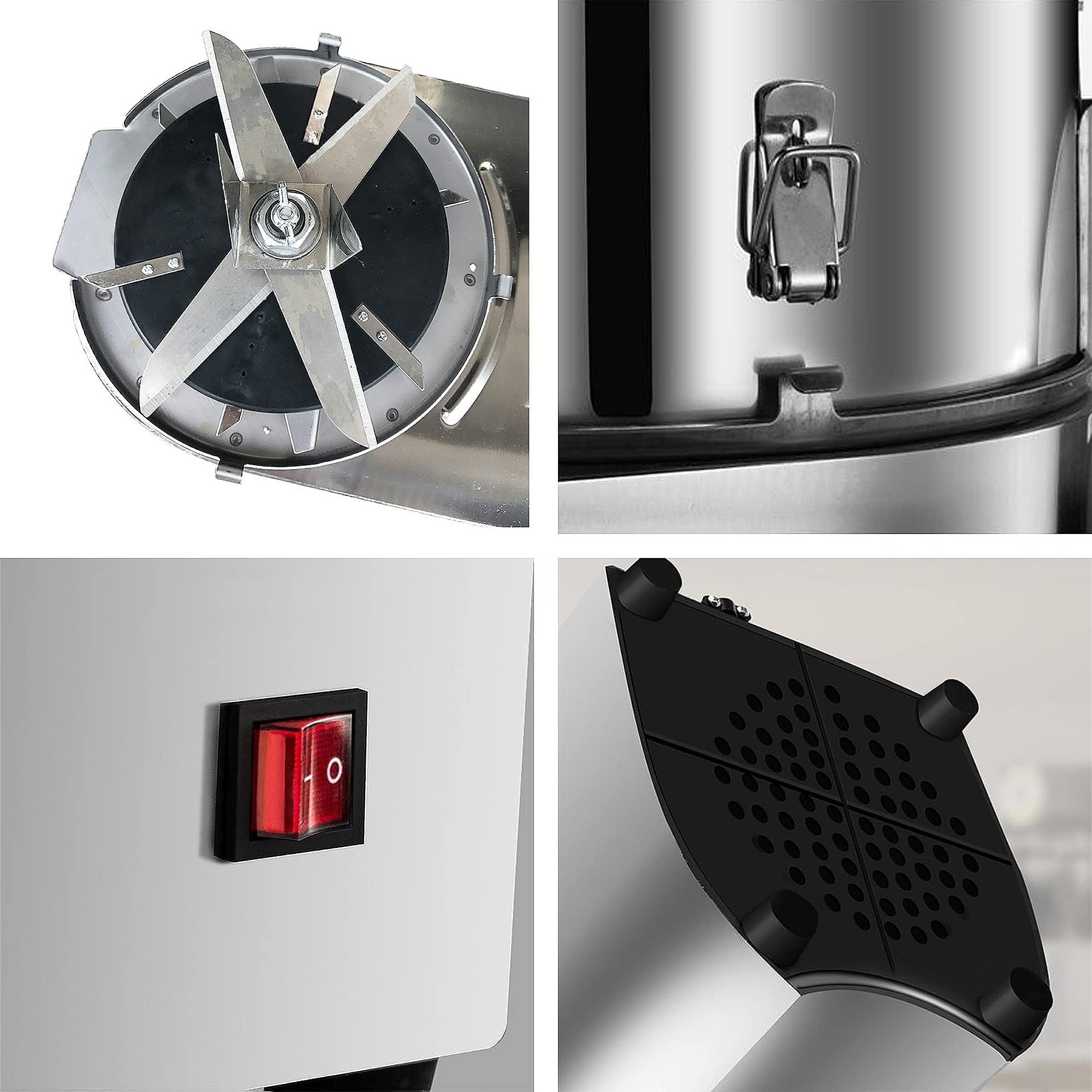 PEIXEN Cortadora De Carne Eléctrica De Acero Inoxidable De 220 V/1500 W, Cortadora Automática De Carne Y Verduras, Adecuada para Familias, Restaurantes, Comedores, Etc. 950W