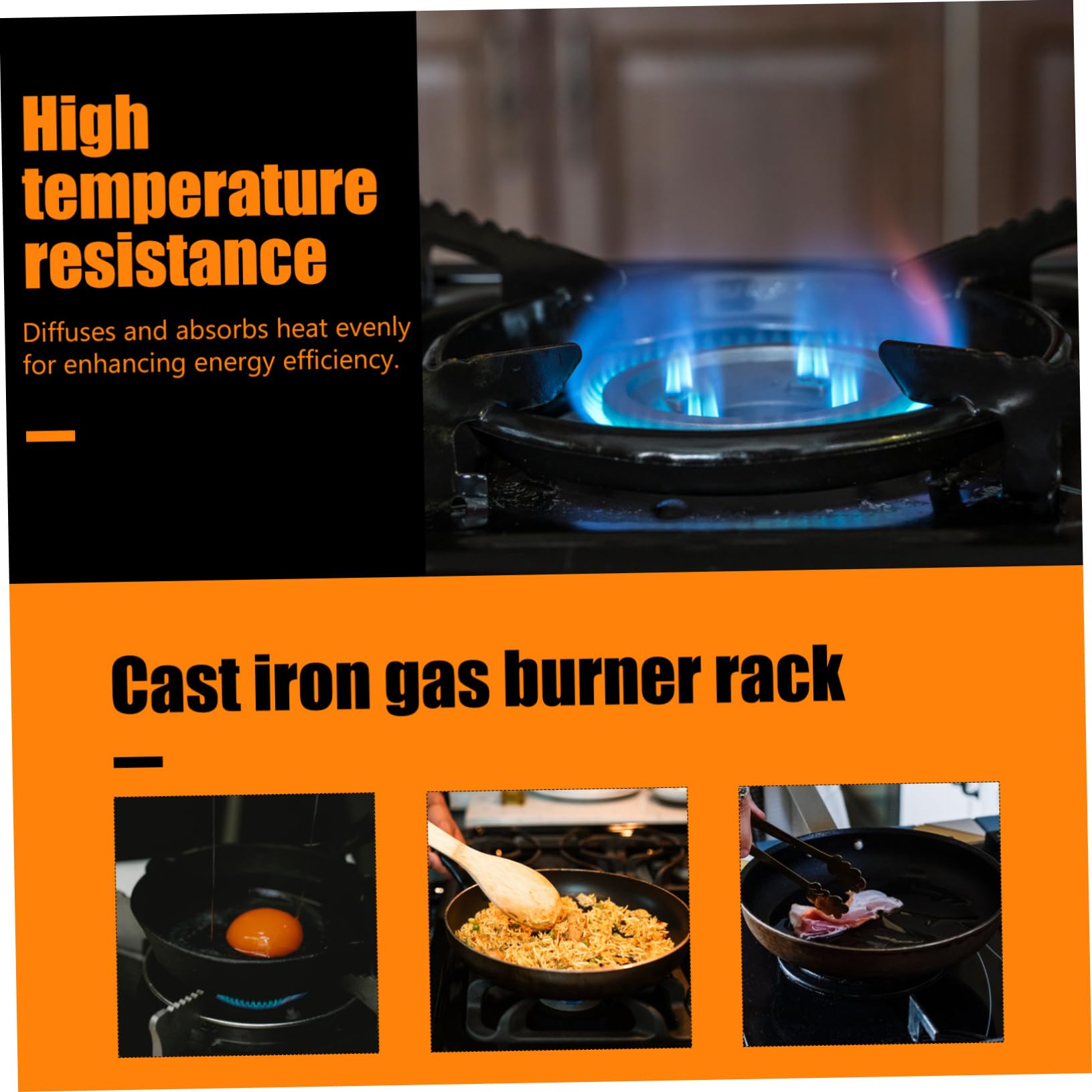 ARTIBETTER 2 Piezas Soporte de Cocina de Gas Antideslizante Estable y de Instalar Accesorio para Hornillos y Cocinas Gas