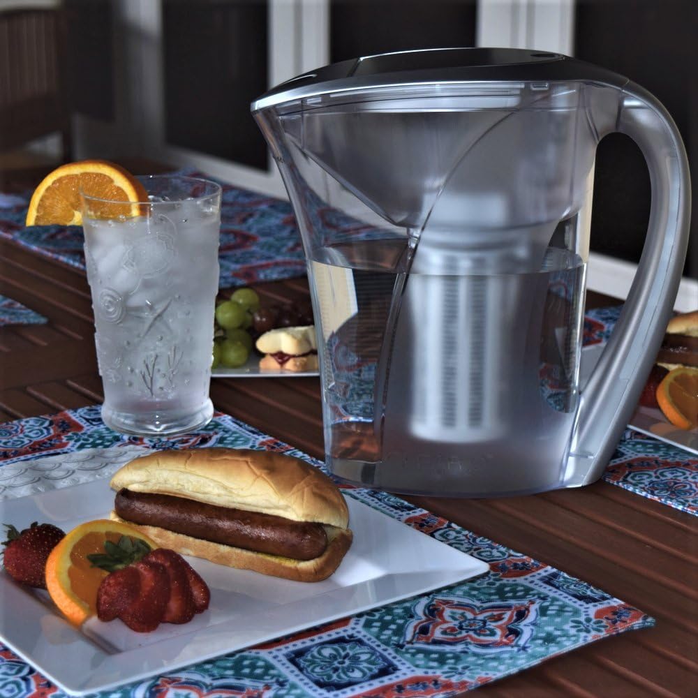 Clear2O Grp200 Advanced Gravity Water Filter Pitcher Designed With 100% Natural Coconut Carbon, 48 Oz