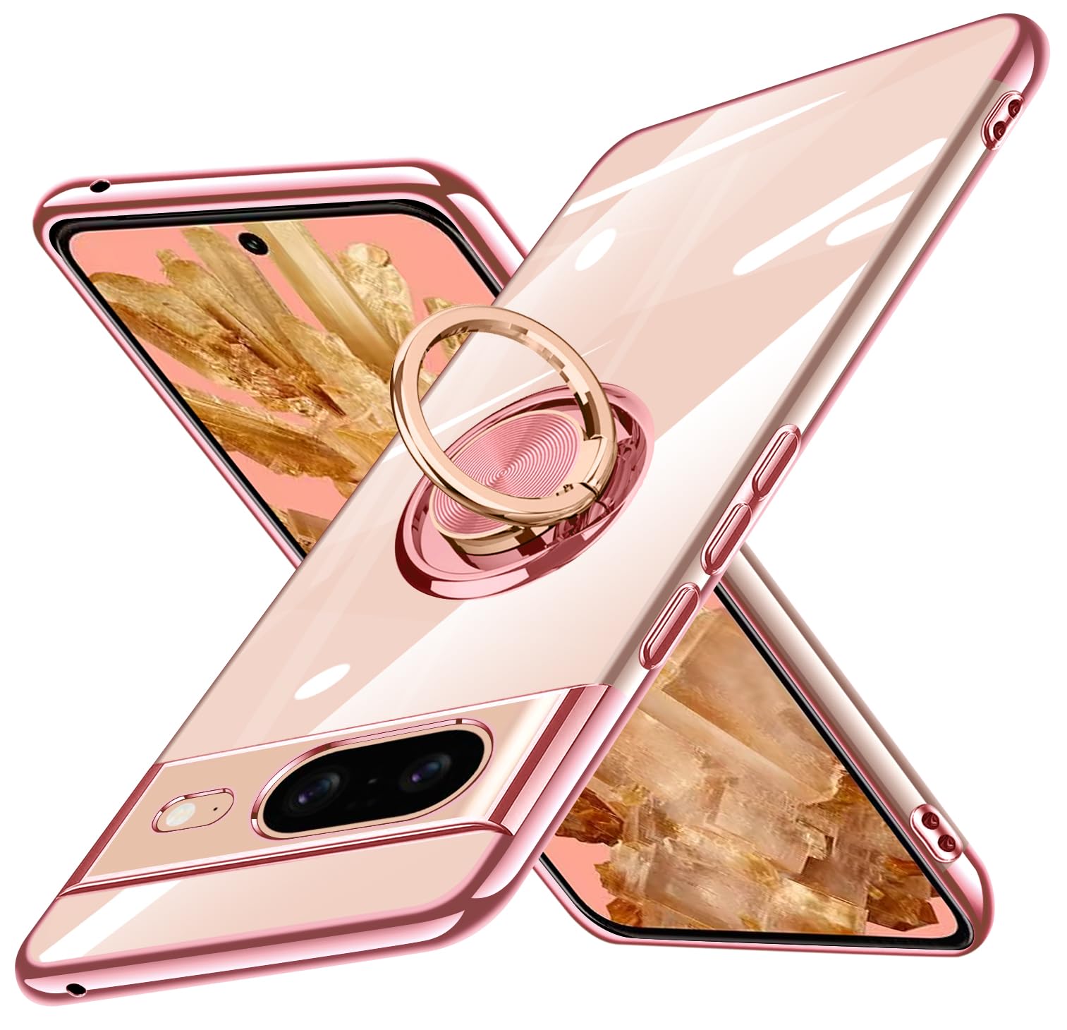 Amazon.co.jp: Google Pixel 8 用 ケース リング付き クリア