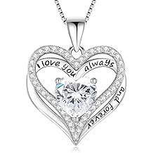 S925 Sterling Silver Necklace for Women, Wife Jewelry Rose Gold, Mom Birthday Valentines Mothers Day Gifts, Girlfriend Necklaces, Daughter Heart Jewel, Anniversary for Her