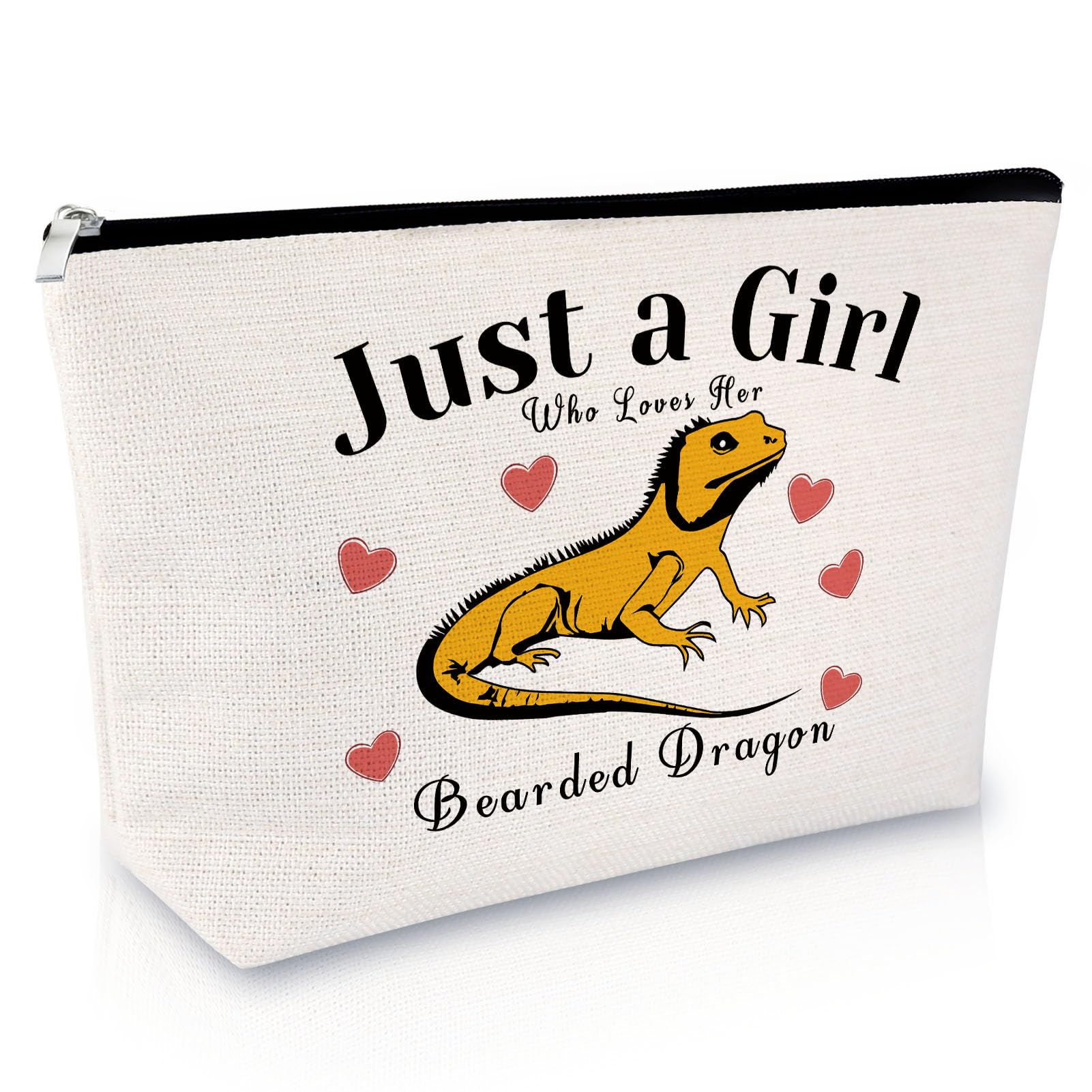 Sfodiary Bearded Dragon Makeup Bag Cosmetic Bag Animal Themed Gifts for Bearded Dragon Lover Owner Mom Birthday Graduation Gifts for Animal Lovers