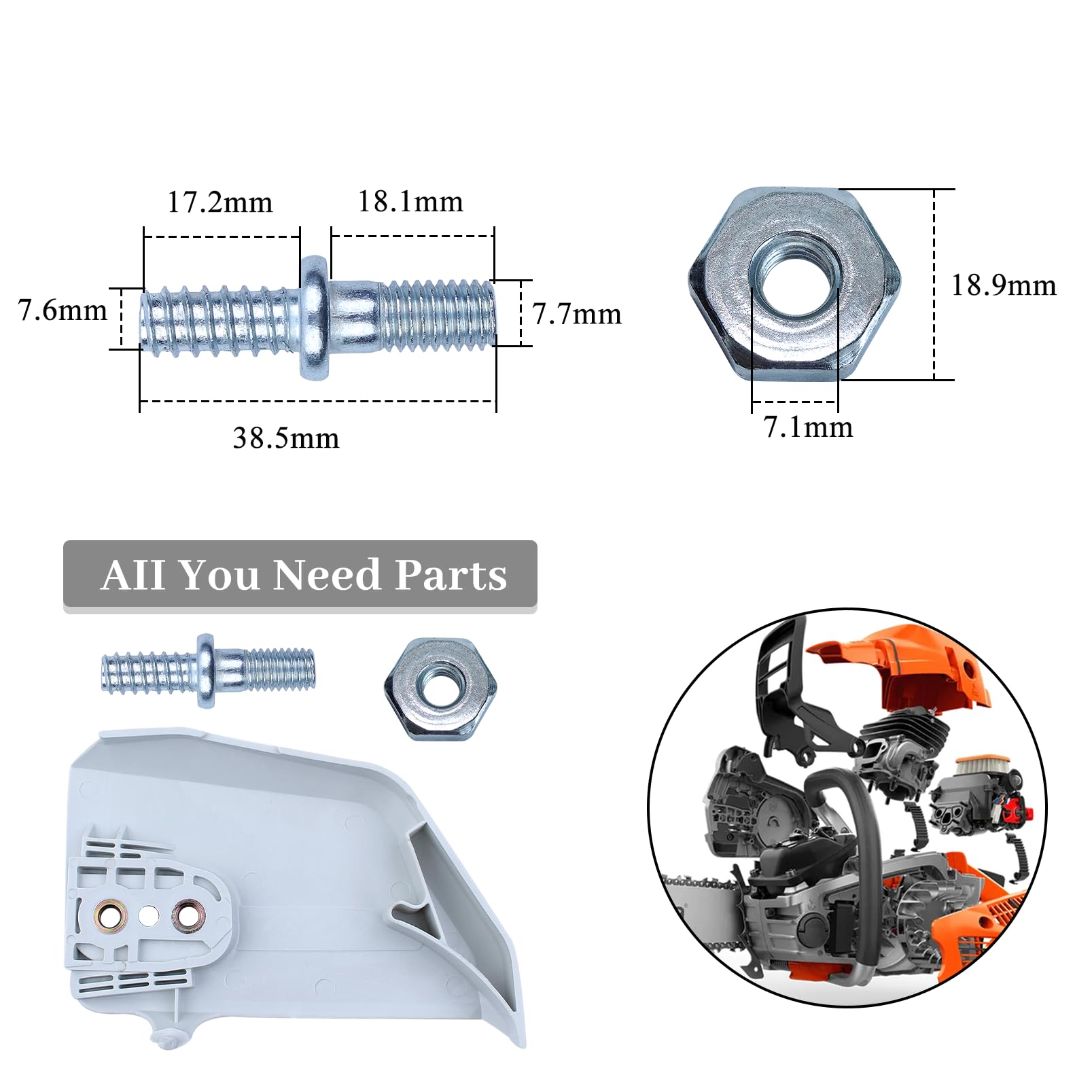 Ensemble De Couvercle De Pignon D'embrayage Pour Stihl 021 023 025