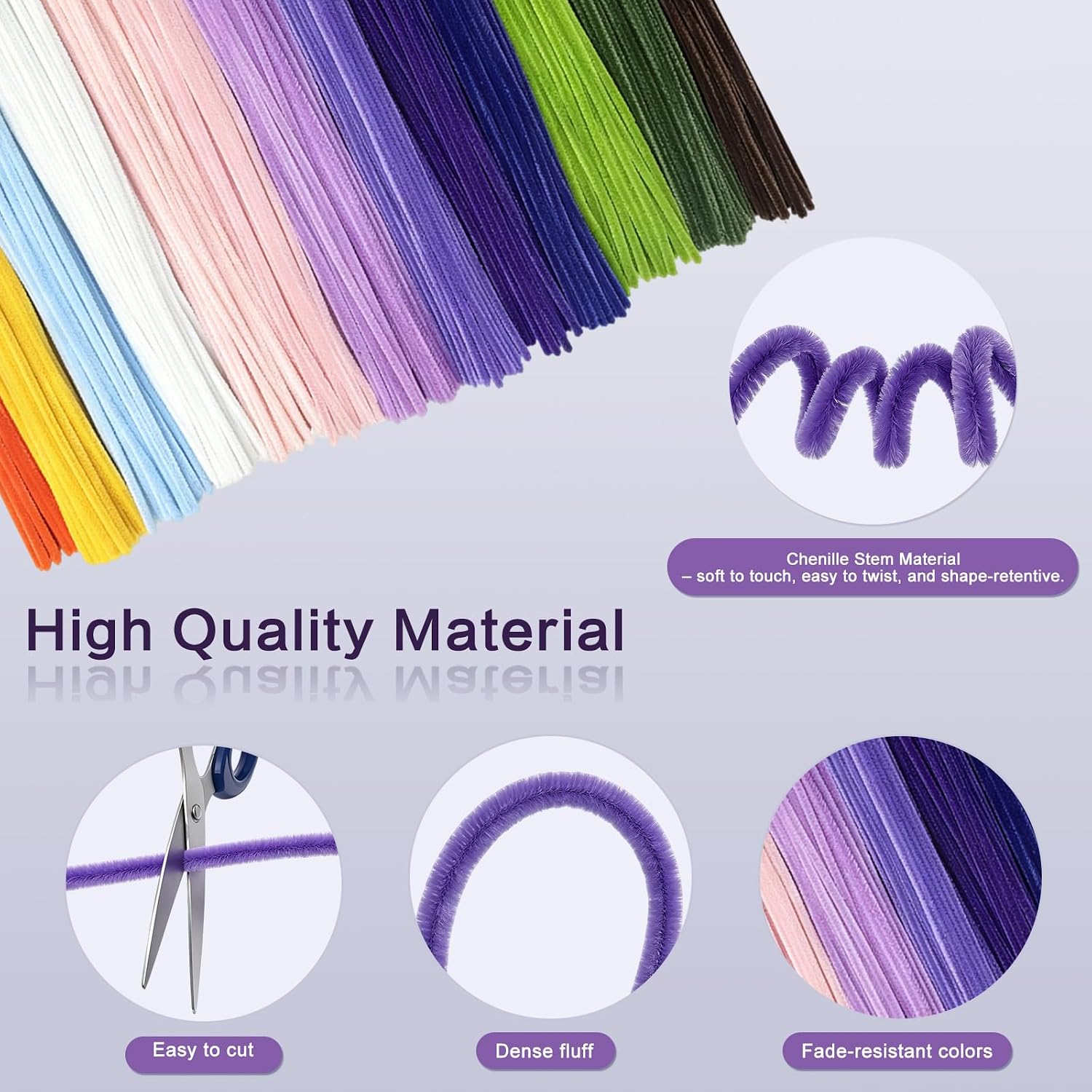 Timtop 800 PCS Pipe Cleaners Craft Flower Kit, 13 Assorted Colors Pipe Cleaners Bulk DIY Flower Making Kit Chenille Stems with Floral Wires, Tape, Stamen for DIY Craft Art Projects Bouquets