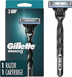 Gillette Mach3 Navalha para homens, 1 cabo de barbear + 1 refil de lâmina