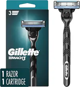 Gillette Mach3 Navalha para homens, 1 cabo de barbear + 1 refil de lâmina