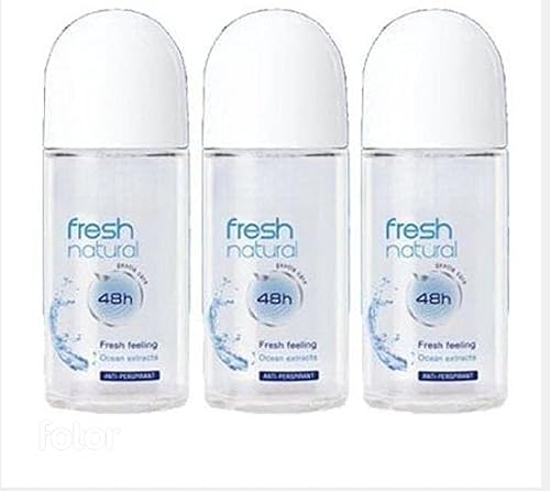 Fresh Natural 48 Horas Desodorante Rollo en 1.7 fl oz | (3 unidades)