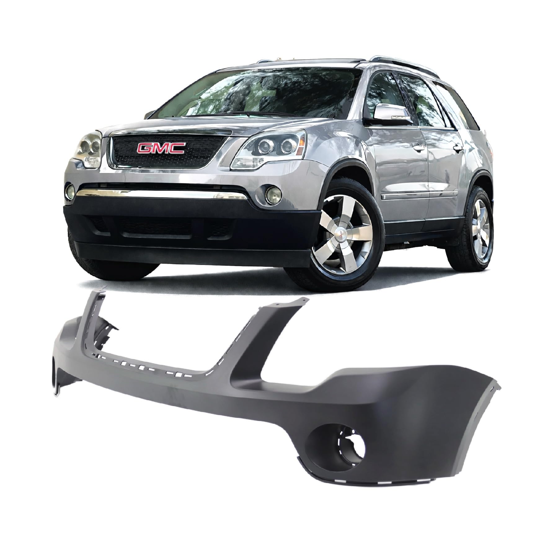 FitParts Compatible with GMC Acadia 2007–2012 Front Upper Bumper Cover