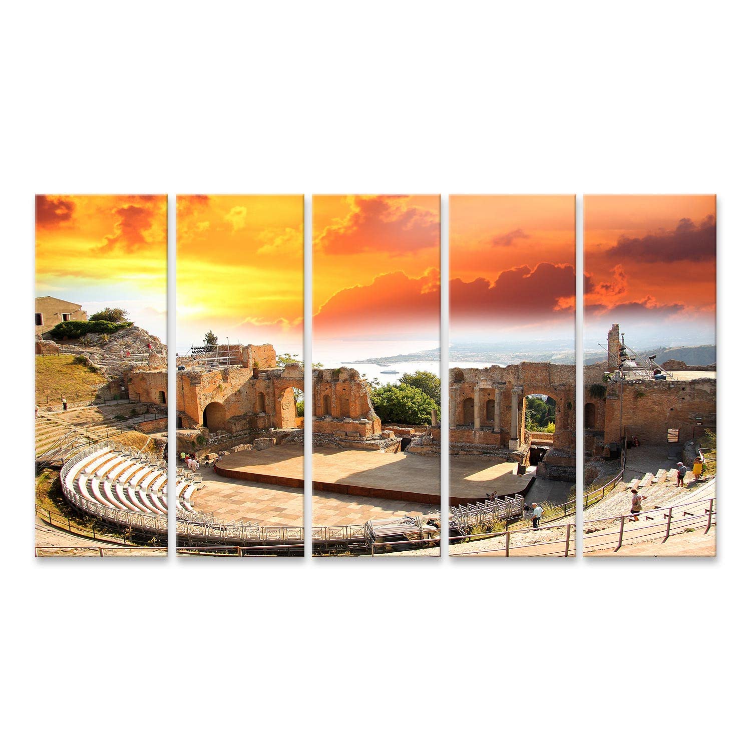 islandburner Taormina Theater In Sizilien Italien Leinwand Bild Wandbilder Bilder