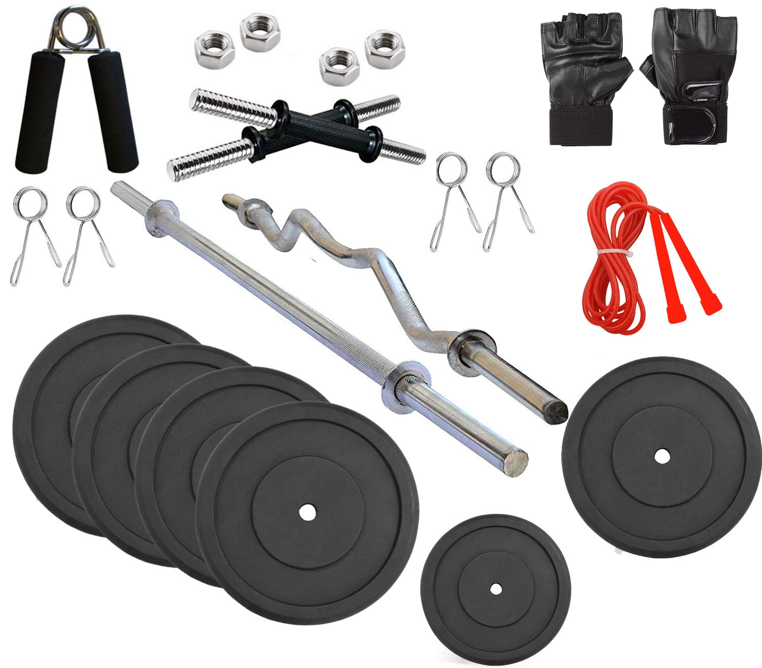 SIMRAN SPORTS 14KG Home Gym Set, Gym Equipments, Home Gym Combo, Rubber Dumbbell Plates with 3Ft,3Ft Straight Rod , Dumbbell Rods & Accessories (Weight 2.5KGx4,2KGX2=14KG) (B0D3YTQRF5) Amazon Price History, Amazon Price Tracker