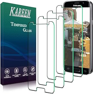 KAREEN 4 Pièces Verre Trempé pour Samsung Galaxy S7, Film Protection écran Ultra Résistant, Toucher sensible, Sans Bulles,...