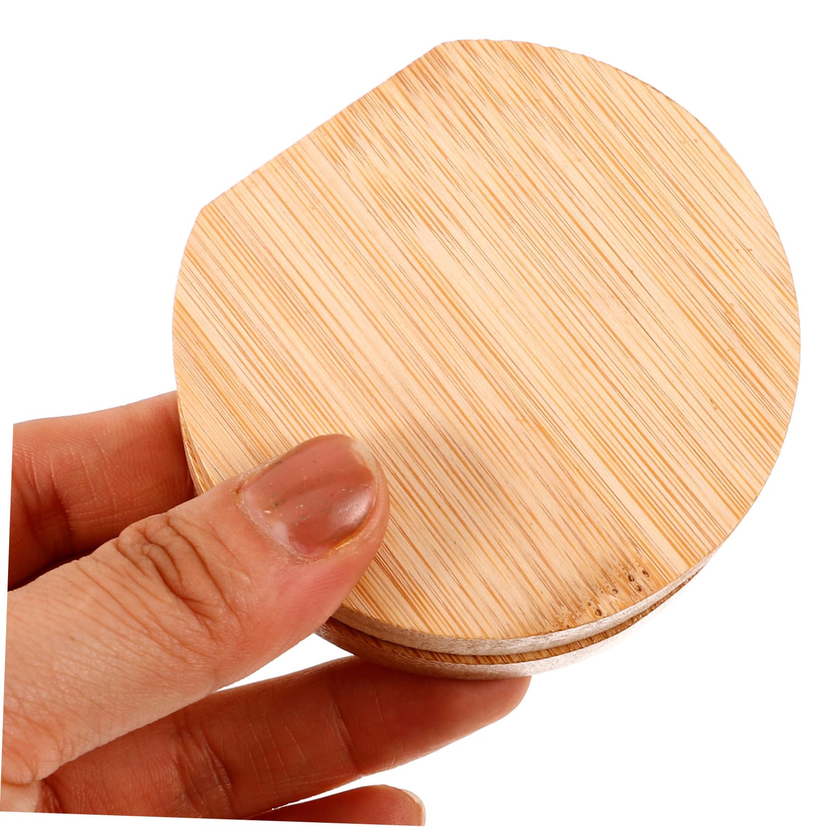5 Specchietti Cosmetici In Bambù Piccoli Specchietti Per Il Trucco Portatili Tascabili Compatti Piccoli Per Il Viaggio Compatti i