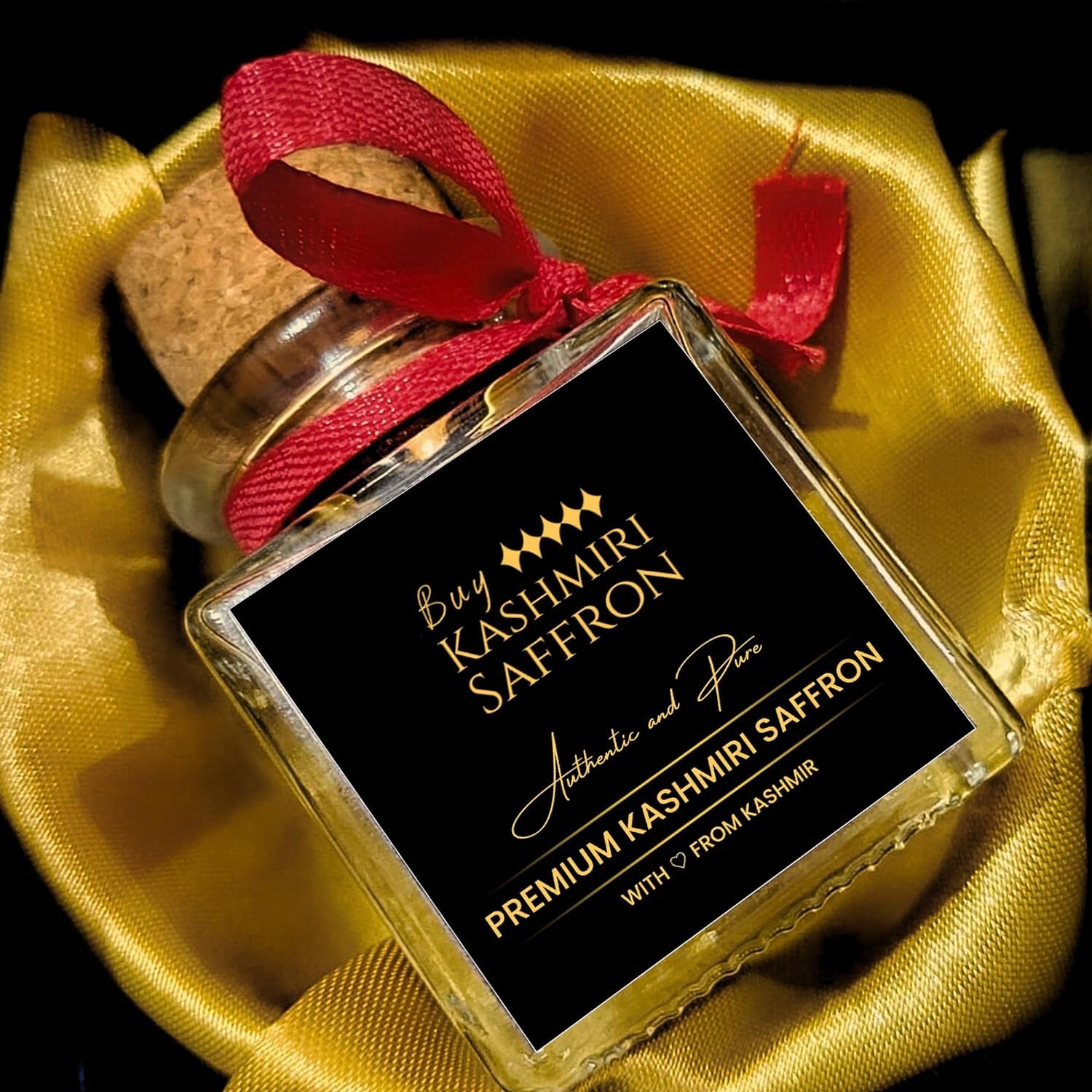 Premium Kashmiri Saffron (Kesar/Kumkuma Puvvu) – 1gm Original Pure Saffron Threads – Certified Grade A++ – Lab Tested for Purity & Rich Aroma – Best for Pregnancy, Pooja, Milk, Tea – ISO Certified