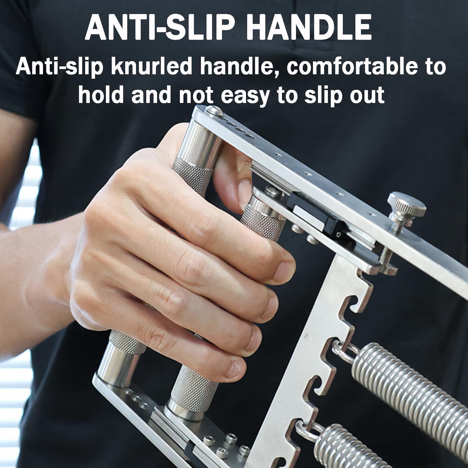 Entrenador De Antebrazos De Acero Inoxidable, Fortalecedor De Agarre Manual con 5 Resortes, Mango Antideslizante, Ancho De Agarre Ajustable En 5 Pasos, para Ejercicios De Desarrollo Muscular