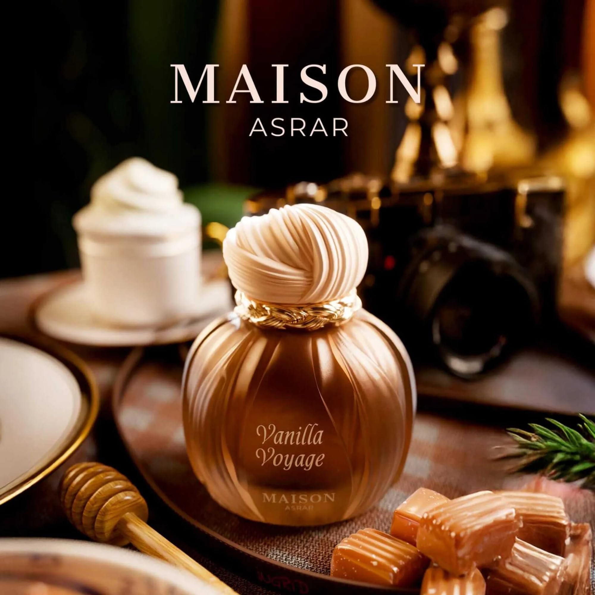 Vanilla Voyage Parfüm Maison Asrar Eau de Parfum 100 ml Luxuriöser Damenduft mit Vanille, Jasmin & Tonkabohne Orientalisch, warm & sinnlich Langanhaltendes Parfum Elegantes Geschenk für Frauen
