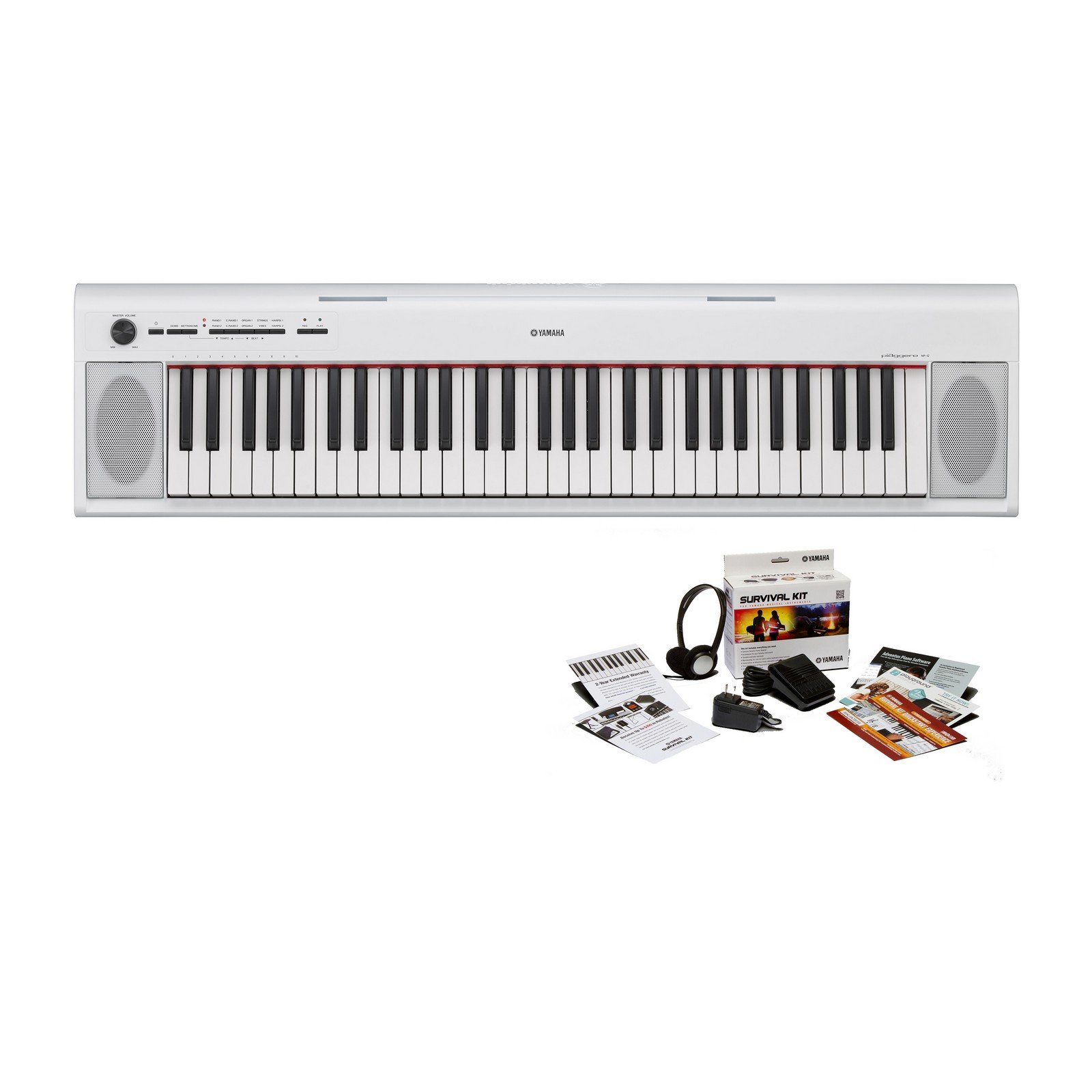 Amazon.com: Yamaha NP12WH KIT | 61 Key Entry Level Piaggero 