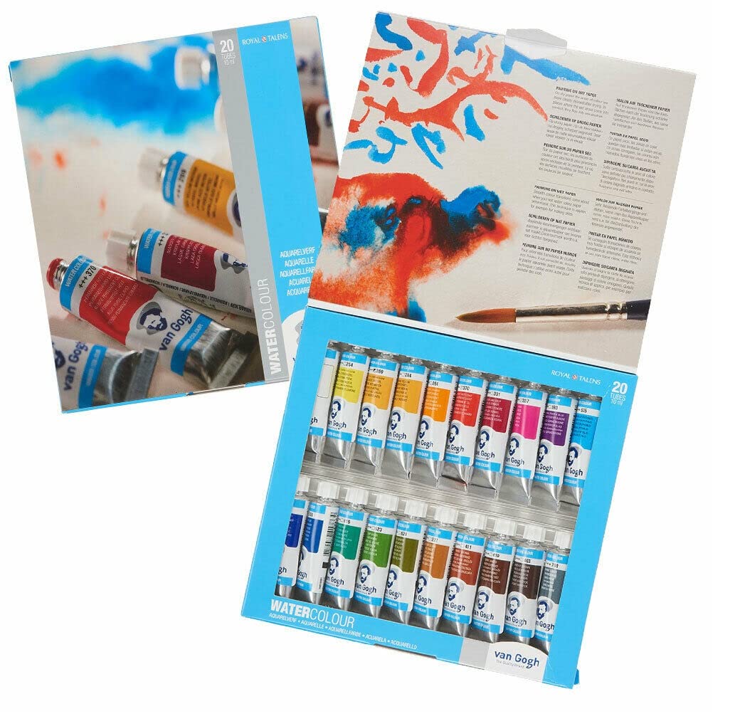 Van Gogh - Aquarelle Van Gogh 20 tubes x 10ml + 1 cartes postales ET 1 Estompe