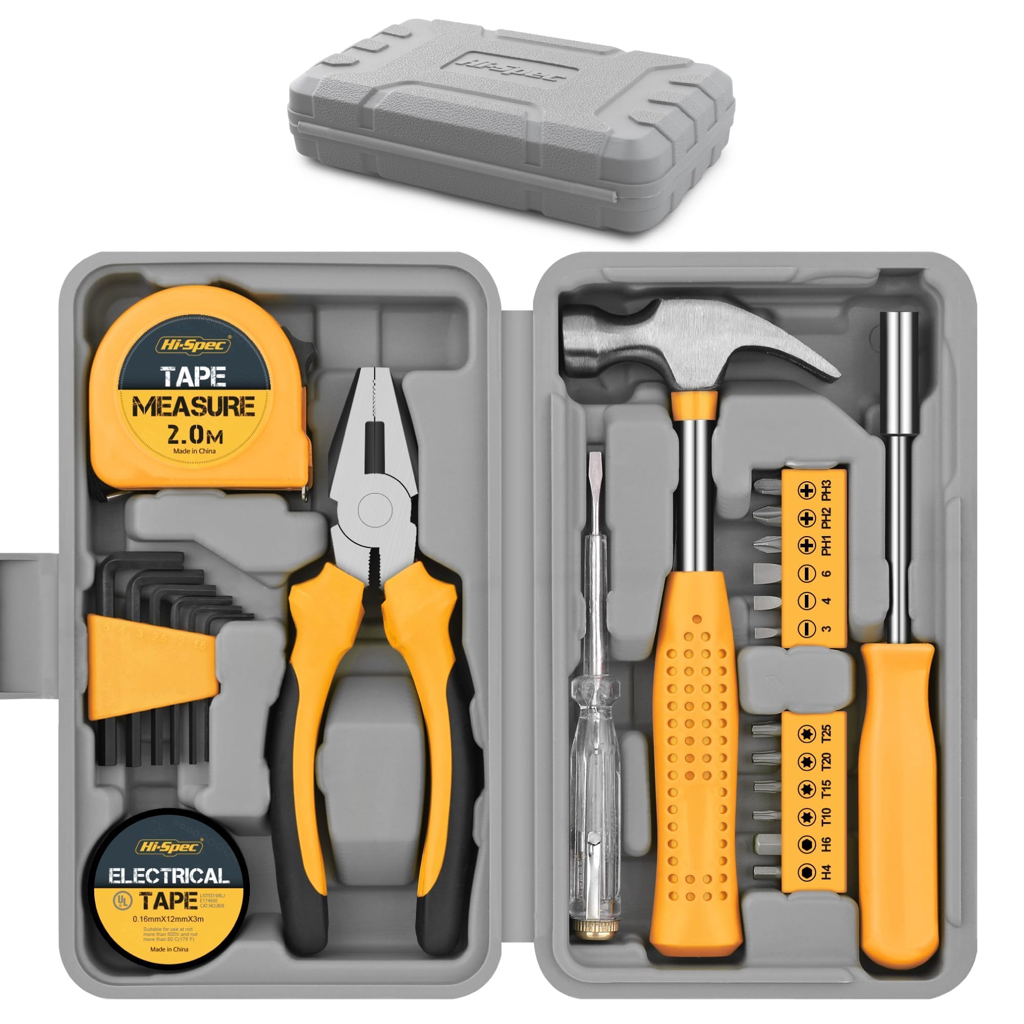 Amazon | Hi-Spec 工具セット ドライバー セット 大工道具 家庭用DIYや