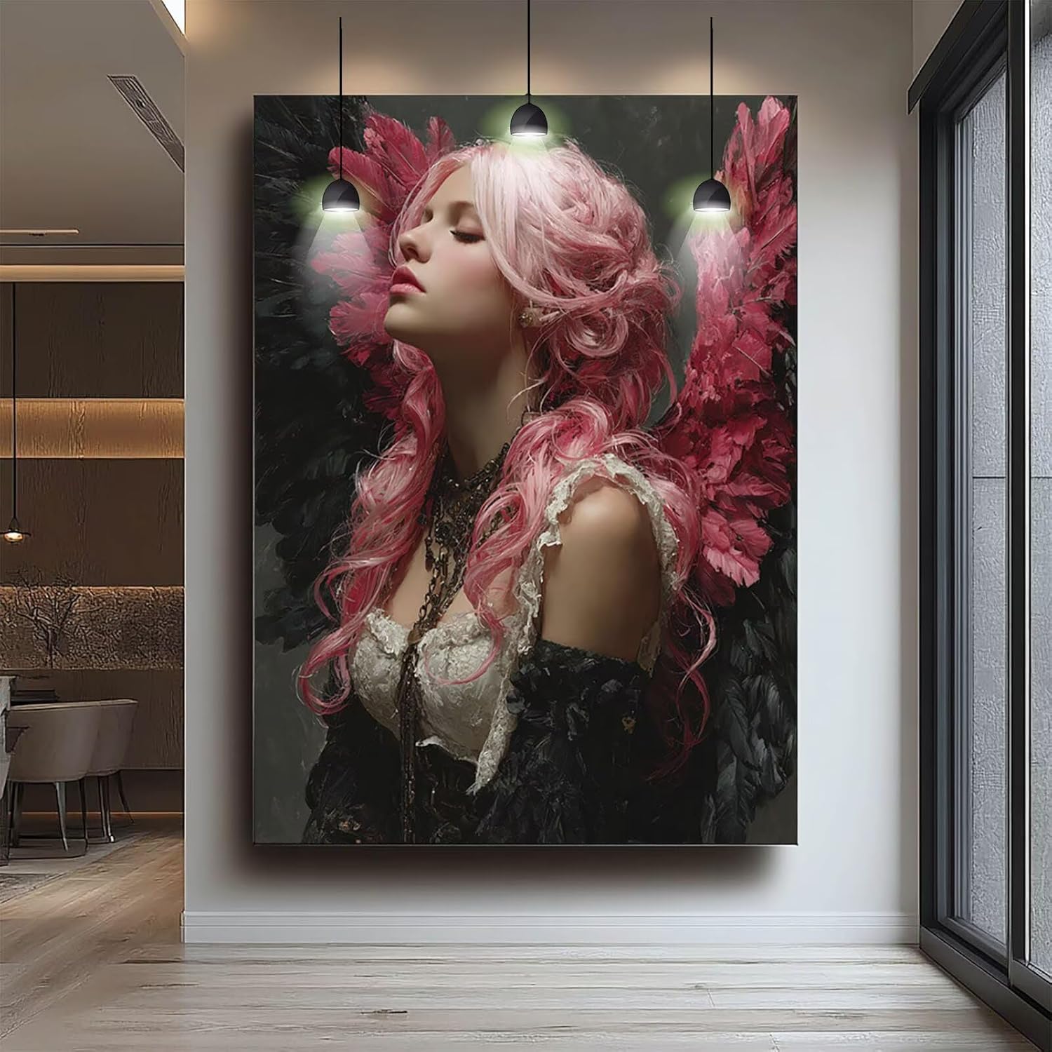 数字油絵 天使 ペイントバイナンバー 手芸キット 翼 DIY Paint by Numbers 150 x 100CM 数字でペイン