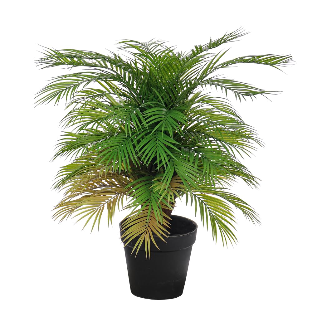 YAHOME Areca Palm Tree About 90Cm High - Artificial Palm Plants With Plastic Pot – Plants For Home Decor – Artificial Tree Outdoor Fake Plants For Balcony Indoor Plants – Artificial Plants