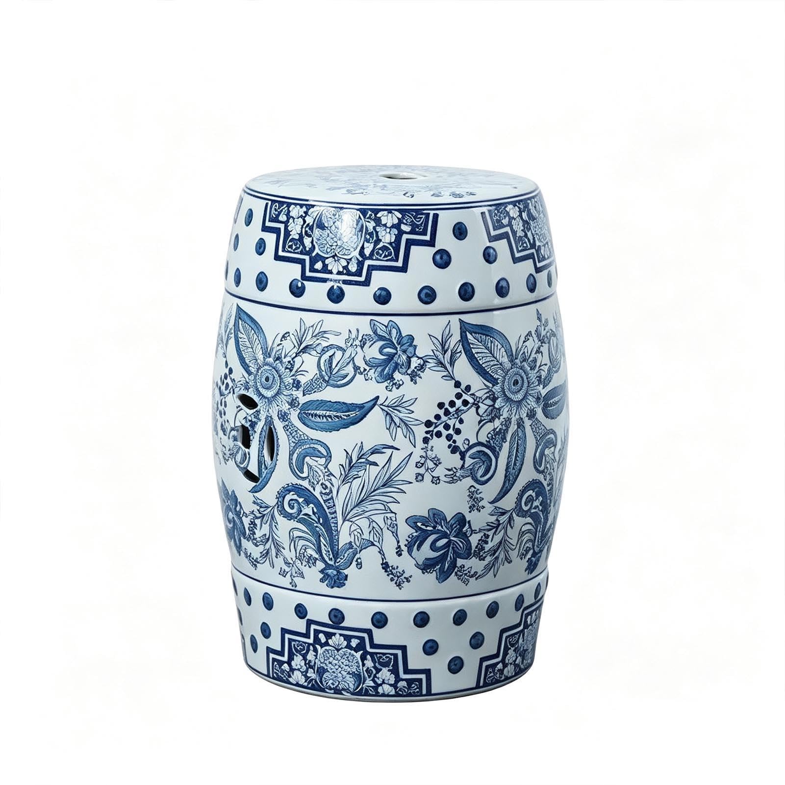 Ceramiczny Stołek Ogrodowy Chinoiserie Na Zewnątrz Dekoracyjny Stołek Na Perkusję Kryty Stolik Na Zewnątrz Stojak Na Rośliny Do Ogrodu Patio Balkon Salon Łazienka