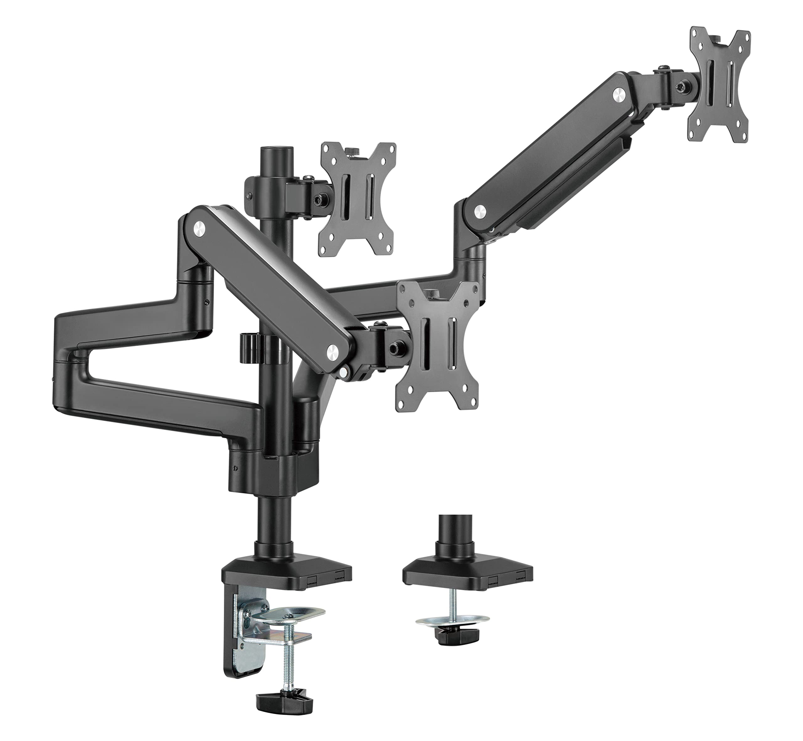 HALTERUNGSPROFI OFFICE-GS736A Support de table triple pression de gaz pour écrans LED LCD jusqu'à 27" VESA 75 x 75 100 x 100