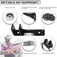 Vista 5 de XUANYUDG0769 Reposabrazos de carrito de golf con portavasos para EZGO TXT Club Car DS Precedent y Yamaha Kit de asiento trasero, marco de soporte