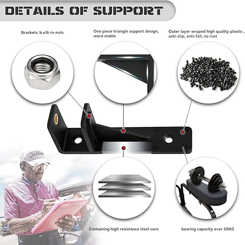 Miniatura 5 de XUANYUDG0769 Reposabrazos de carrito de golf con portavasos para EZGO TXT Club Car DS Precedent y Yamaha Kit de asiento trasero, marco de soporte