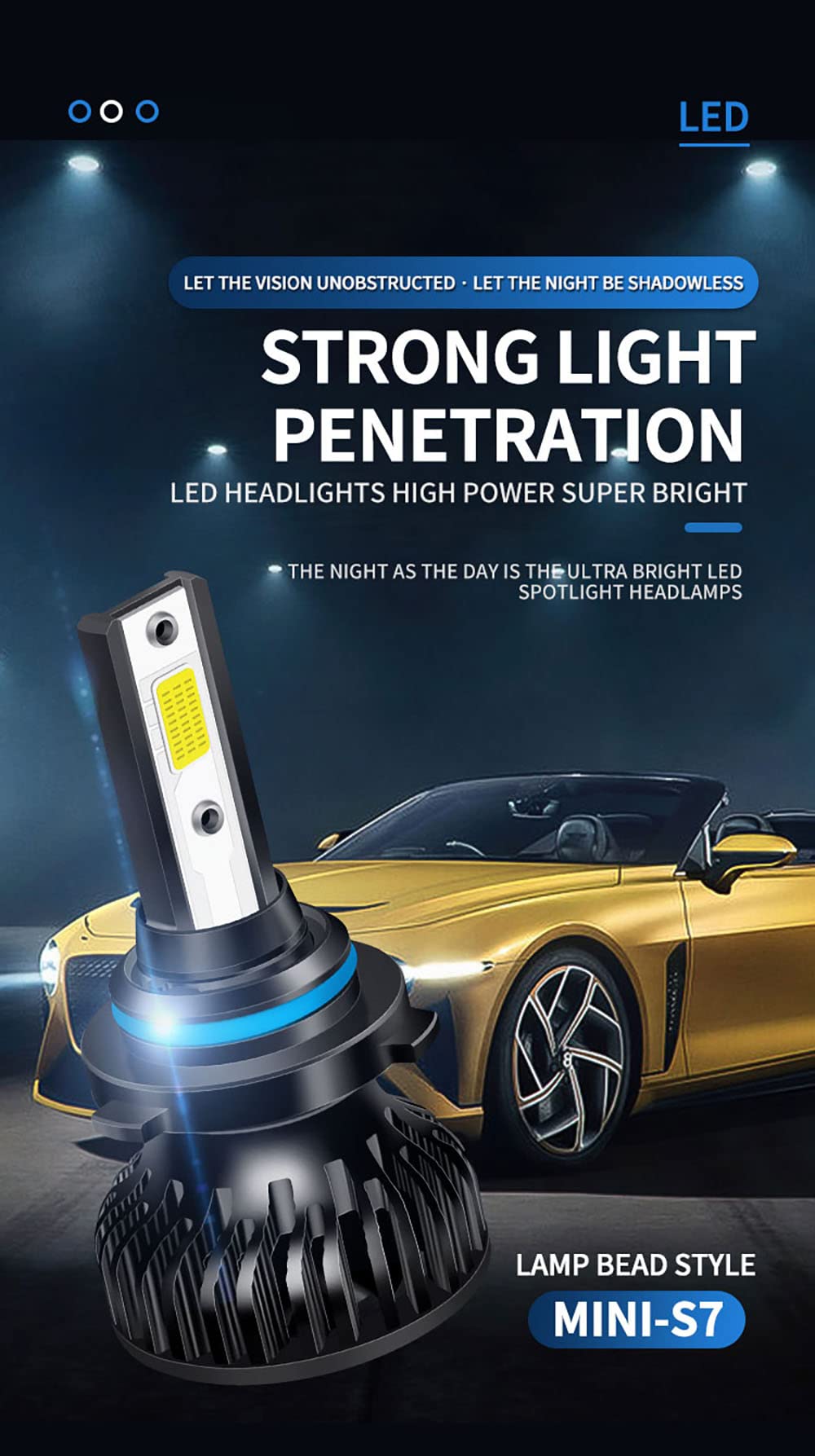 ELLENNE 2X LAMPADINE H4 LED AUTO 6000K BIANCO AZZURRO 9.600 LUMEN 55W S7 | ELLENNE 2X LAMPADINE H4 LED FARO AUTO MACCHINA 6000K BIANCO AZZURRO 9.600 LUMEN 55W LAMPADE FARI MOTO S7