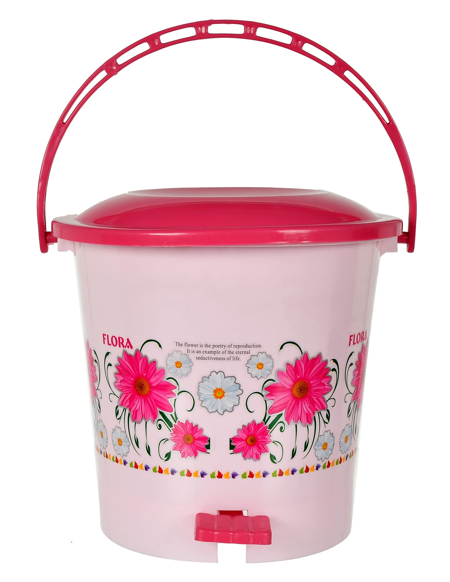 Fun Homes Flower Printed Plastic Pedal Dustbin, 5 Ltr (Pink) (B0983WMR3V) Amazon Price History, Amazon Price Tracker