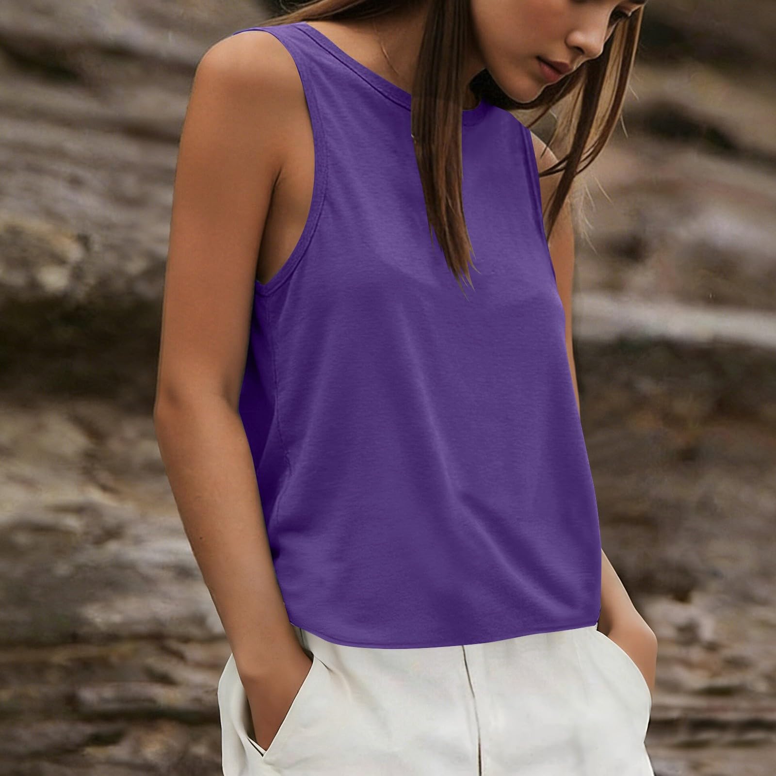 Tank Tops for Women Open Back Athletic Workout Yoga Top Sleeveless Backless Summer Slim Basic Cami Shirts 2026 - 4