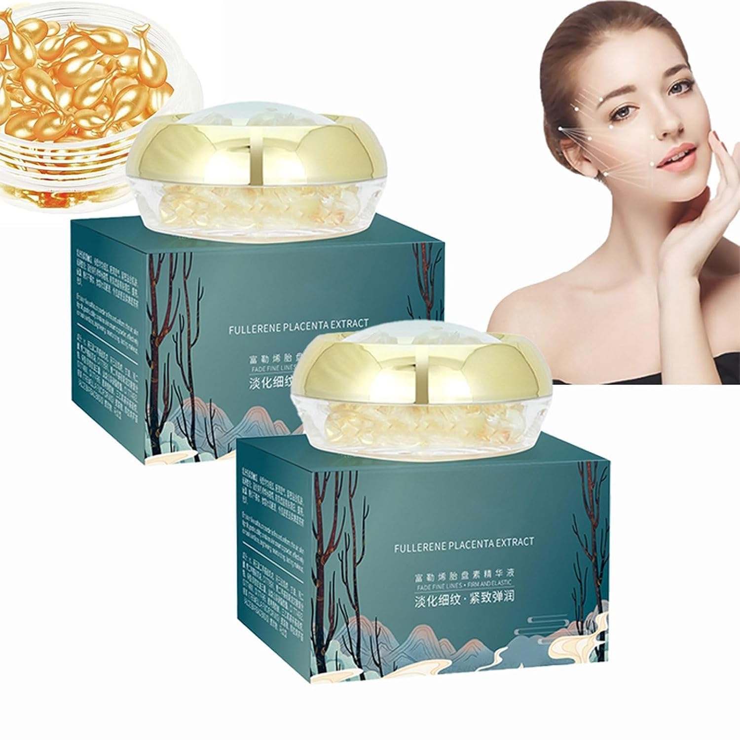 Goat Placenta Anti-Wrinkle Essence Sheep Placenta Essence Contains sheep placenta extract and pure herbal essence for crow's feet and forehead lines