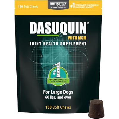 Nutramax Dasuquin for Large Dogs, Joint Health Supplement, Contains Glucosamine for Dogs, Plus Chondroitin, ASU, MSM and More, Supports Healthy Joints, Soft Chews, 150 Count