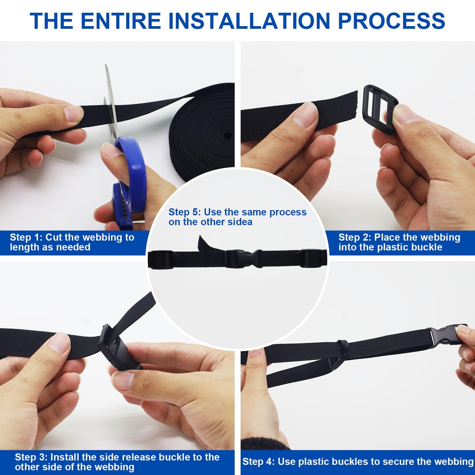 Cinghia Nylon 20mm X 5m Con Fibbie - Per Zaini, Borse E Fai Da Te - Foto 9