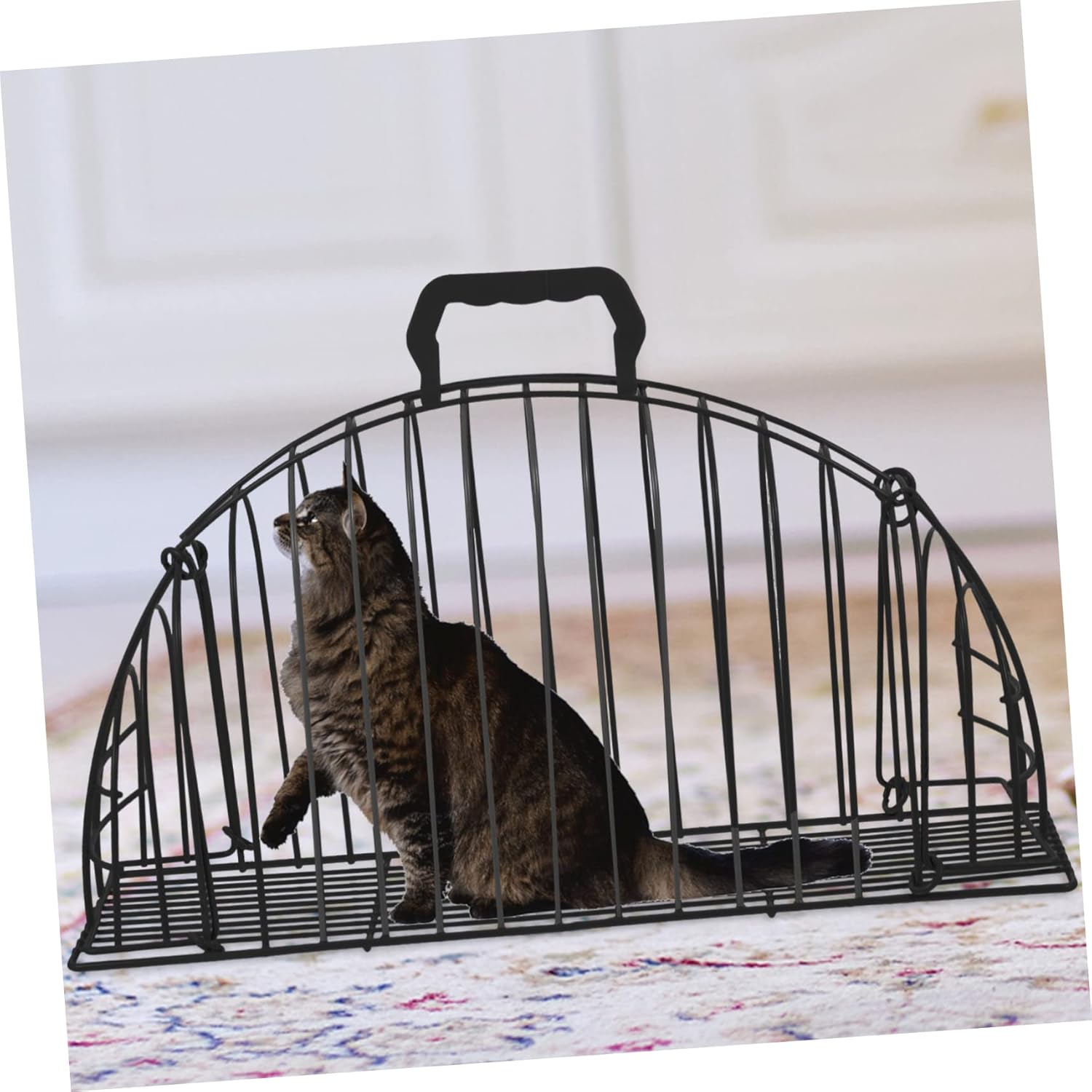 VANZACK Cat Grooming Cage Pet Shower Cage Sturdy Metal Drainage Netting Easy to Pet Supply