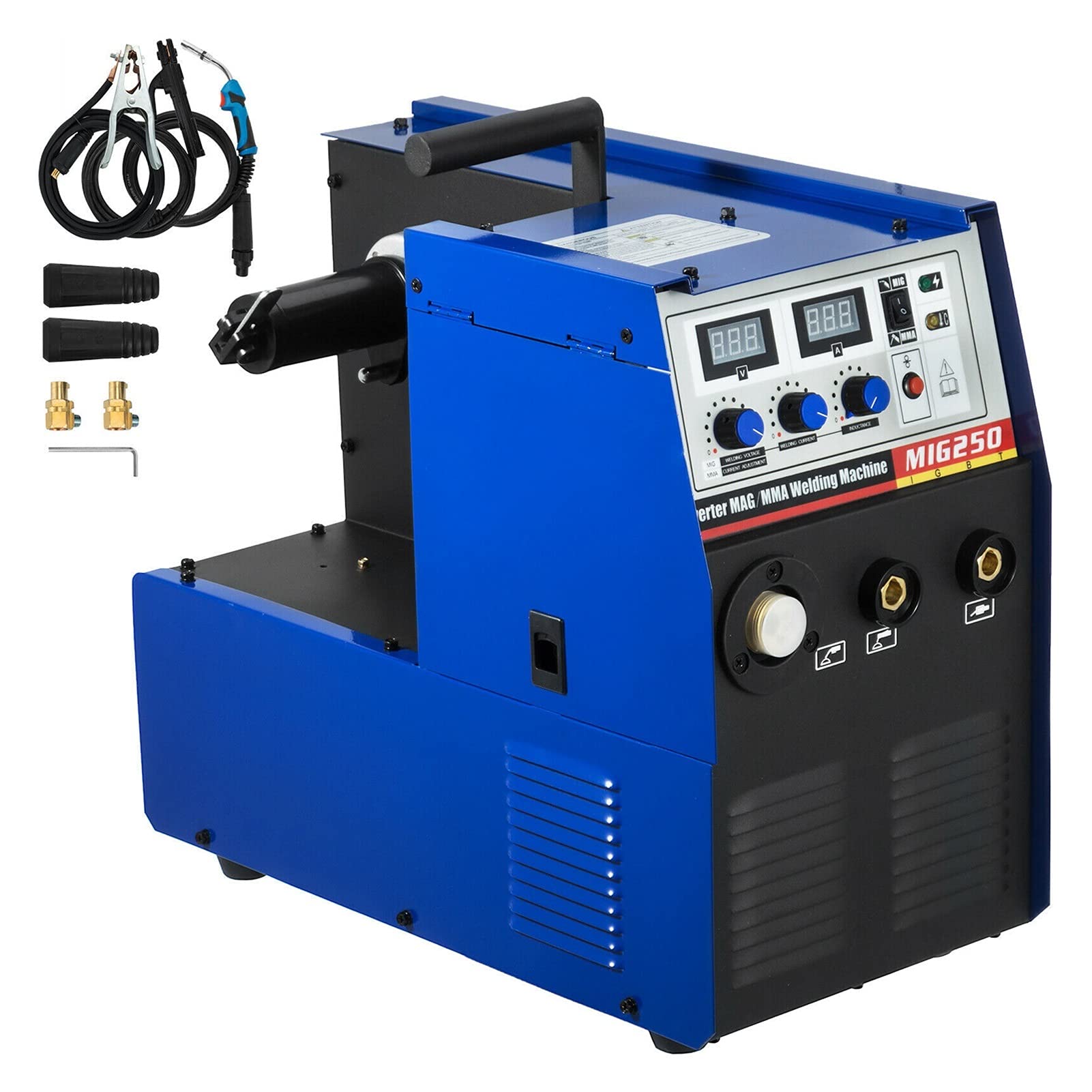 Saldatrice MIG-250 250Amp Mig/MMA 2-in-1 Inverter DC Saldatrice IGBT Gas/Gasless Trainafilo 20-45A Potente ed Efficiente