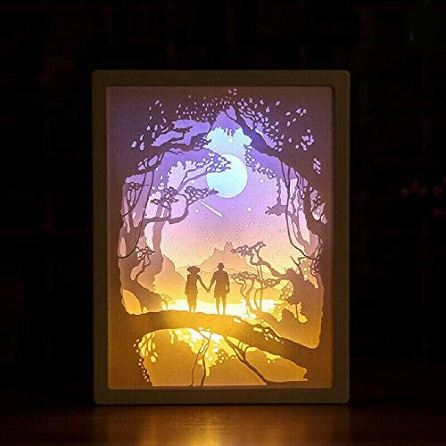 Download Papercut Light Box 3d Led Paper Carving Lamp Creativity Shadow Night Lamp Paper Carving Art Night Lights Creative Led Table Lamp For Decoration D Amazon Co Uk Lighting