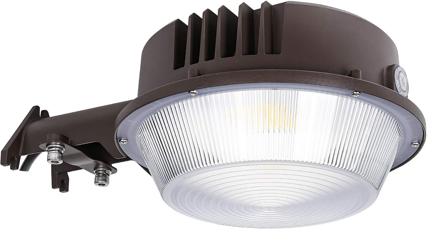 hykolity LED Barn Light 8800lm 80W Dusk to Dawn Yard Light with Photocell, Outdoor Security/Area Light, 250W-400W MH/HPS Replacement, 5000K Daylight, Bronze Finish, ETL Listed