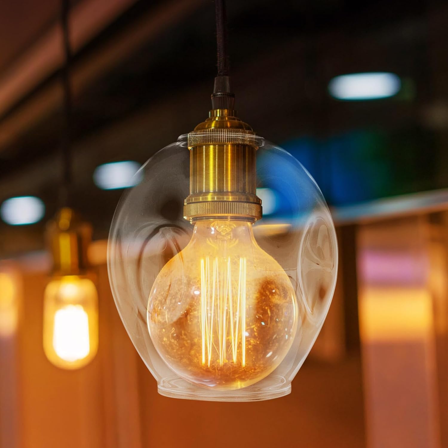 Glass Globe Shade Ceiling Light Fixture Glass Light Shade Lampshade Transparent Accessories Ceiling Fixtures