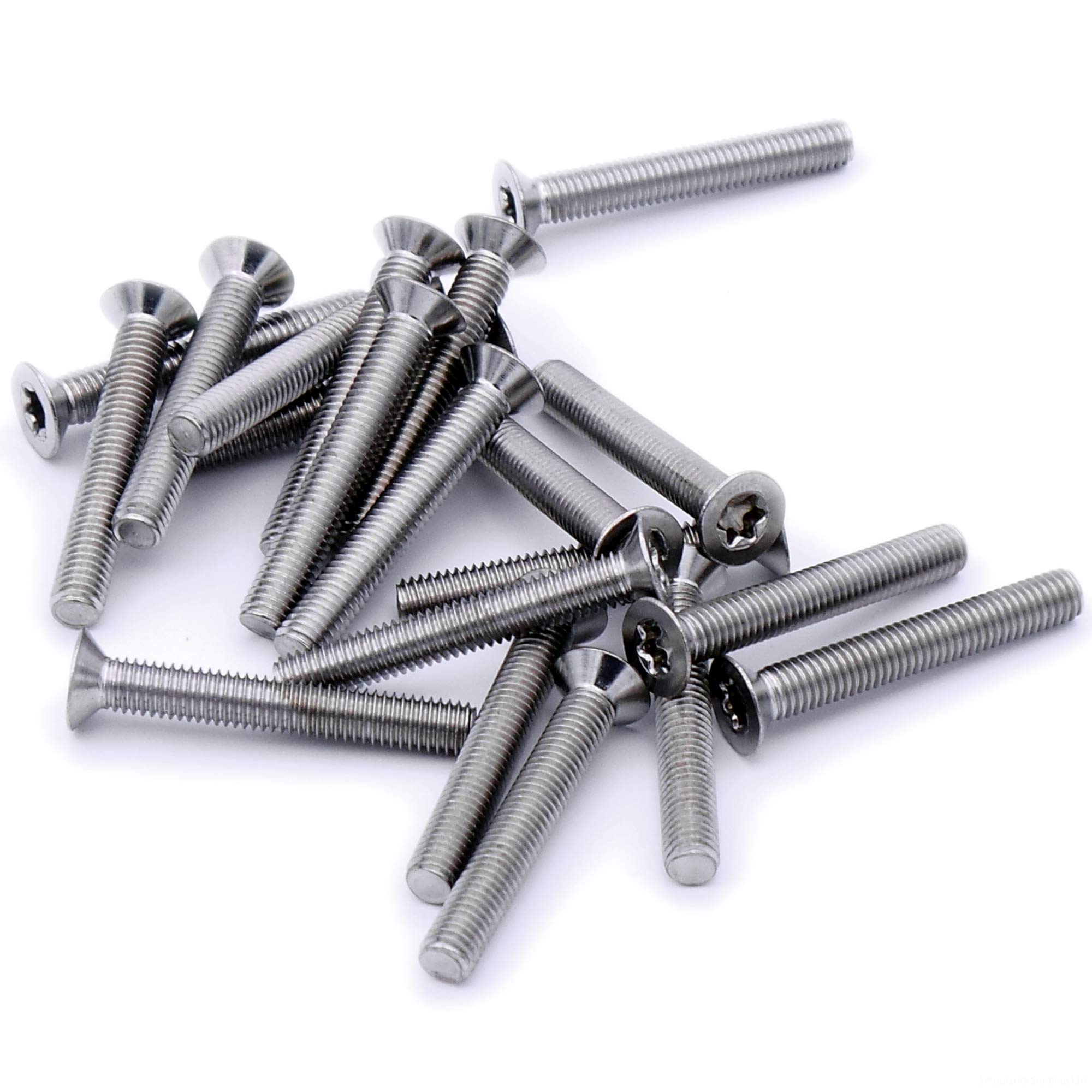 Singularity Supplies Silver M5 (5Mm X 35Mm) Tx Socket Countersunk Machine Screw (Bolt) - Stainless Steel (A2) (Pack Of 20)